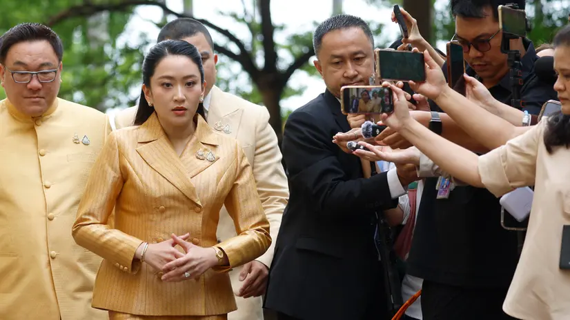 epa12270053 Court suspended Thai Prime Minister Paetongtarn Shinawatra (L), serving Culture Minister role, arrives for a cabinet meeting at the Government House in Bangkok, Thailand, 29 July 2025. The Royal Thai government issued a formal statement condemning Cambodia for violating the ceasefire agreement scheduled to take effect at midnight on 28 July 2025. Thailand is preparing to file formal protests with the Association of Southeast Asian Nations (ASEAN), the United States, and China. All branches of the Thai armed forces have been ordered to maintain full readiness to defend the Kingdom of Thailand's sovereignty. EPA/NARONG SANGNAK