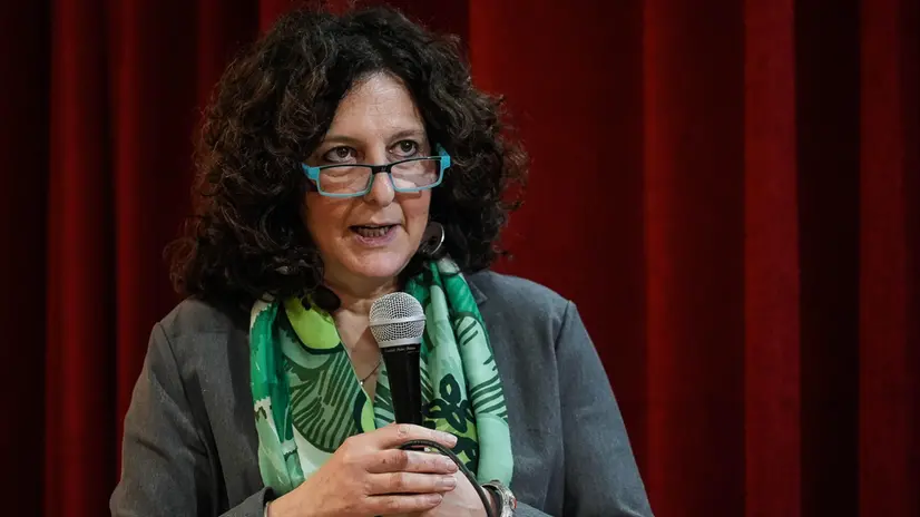 La segretaria nazionale FLC CGIL Gianna Fracassi In un momento dell’assemblea delle candidate e dei candidati della FLC CGIL Campania. Napoli 24 Marzo 2024 ANSA / CESARE ABBATE