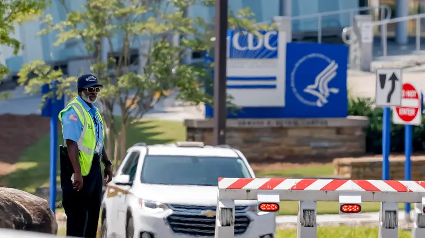 epa12330577 A security guard stands watch at the entrance to the US Centers For Disease Control and Prevention in Atlanta, Georgia, USA, 28 August 2025. The Trump Administration has reportedly fired CDC Director Susan Monarez after less than a month on the job. At least four other top CDC officials have resigned in the wake of the controversy, surrounding vaccines, immunizations and other issues. EPA/ERIK S. LESSER