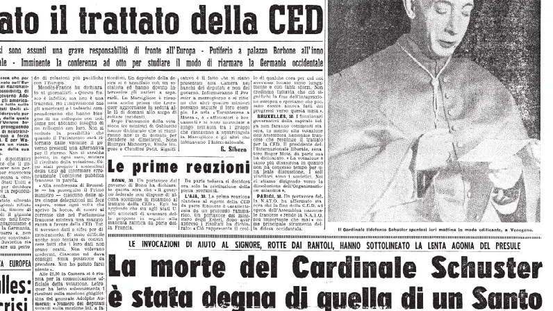 La pagina del GdB del 31 agosto 1954 © www.giornaledibrescia.it