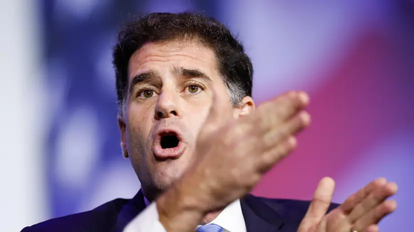 epa09568350 Ron Dermer, former Israeli Ambassador to the US, speaks during a panel at the 2021 Republican Jewish Coalition National Leadership Meeting at the Venetian hotel and casino in Las Vegas, Nevada, USA, 06 November 2021. EPA/CAROLINE BREHMAN