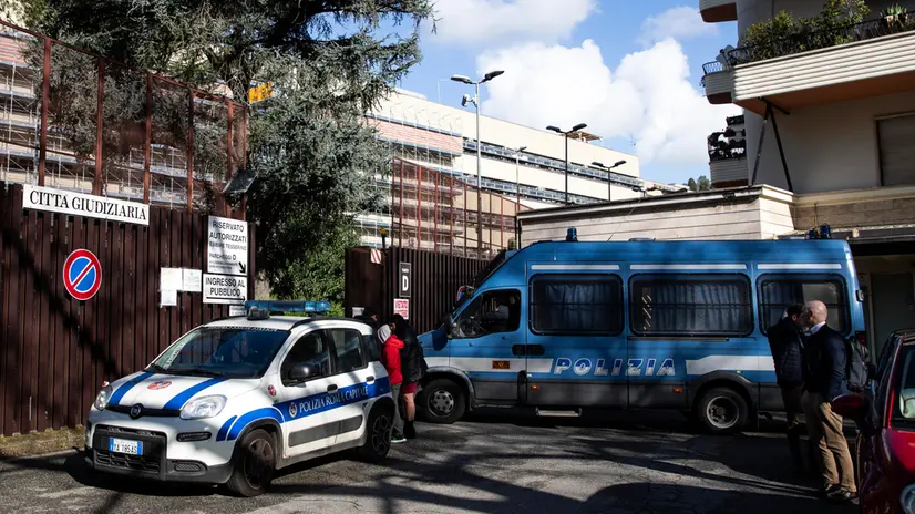 L’ingresso del Tribunale di piazzale Clodio, Roma, 02 aprile 2024. ANSA/ANGELO CARCONI
