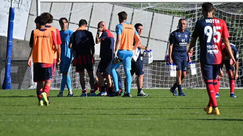 SPORT CALCIO LUMEZZANE CAMPIONATO SERIE C LUMEZZANE PERGOLETTESE NELLA FOTO DELUSIONE FINALE LUMEZZANE 31–08-2025 AGENZIA NEWREPORTER PASOTTI