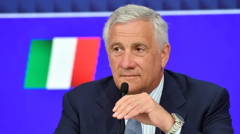 Conferenza stampa del ministro degli Affari Esteri e Cooperazione Internazionale Antonio Tajani dopo il Consiglio dei Ministri sulla riforma del regolamento dell’amministrazione centrale del MAECI, a Palazzo Chigi Roma, 28/08/2025 ANSA/FABIO CIMAGLIA