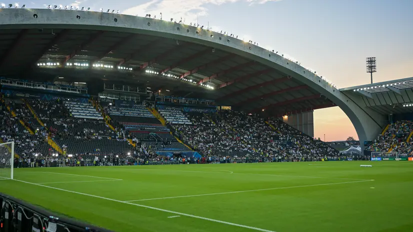 General view of the Bluenergy Stadium – Stadio Friuli in Udine during the 2025 UEFA Super CUP Final soccer match between Paris Saint-Germain FC vs Tottenham Hotspur FC at the Bluenergy Stadium – Stadio Friuli in Udine, Italy, 13 August 2025. ANSA/Alessio Marini