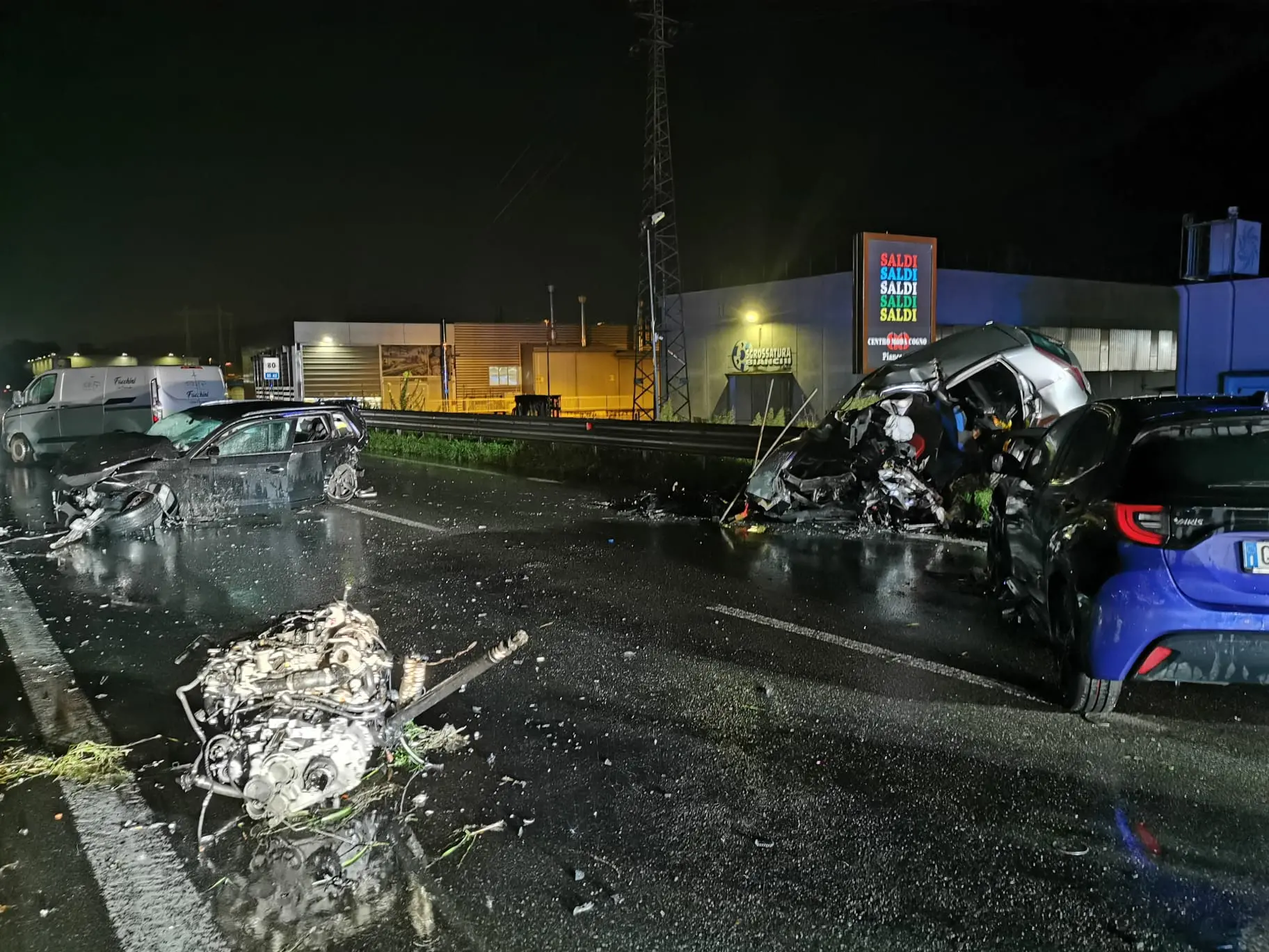 L'incidente sulla Ss 42 a Esine