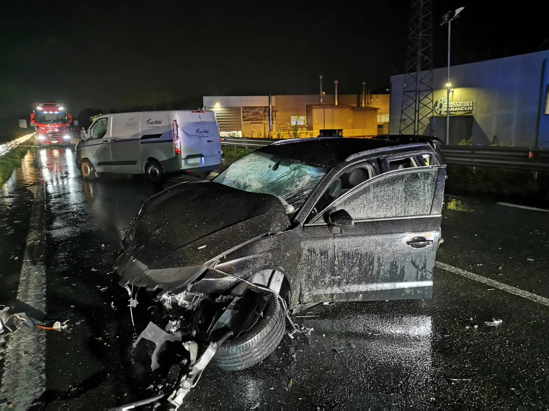 L'incidente sulla Ss 42 a Esine