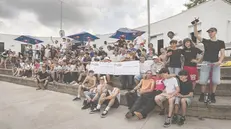 I ragazzi al Flyzone skatepark di Brescia