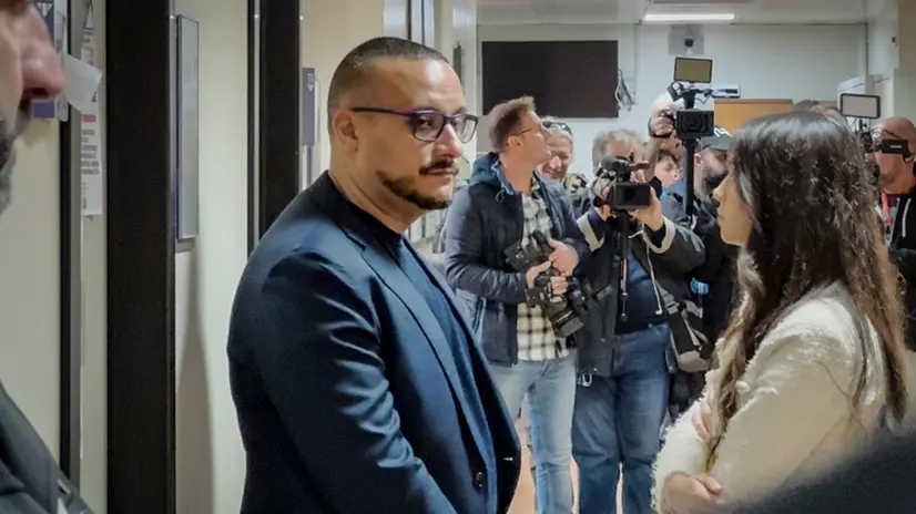 Samuele Calamucci agli interrogatori di garanzia nell’ambito dell’inchiesta sui dossieraggi illegali, Milano 31 Ottobre 2024 ANSA/MATTEO CORNER