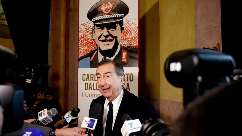 Il Sindaco di Milano Beppe Sala all'inaugurazione della mostra dedicata al Generale Carlo Alberto Dalla Chiesa a Palazzo Reale a Milano, 30 gennaio 2023.ANSA/MOURAD BALTI TOUATI