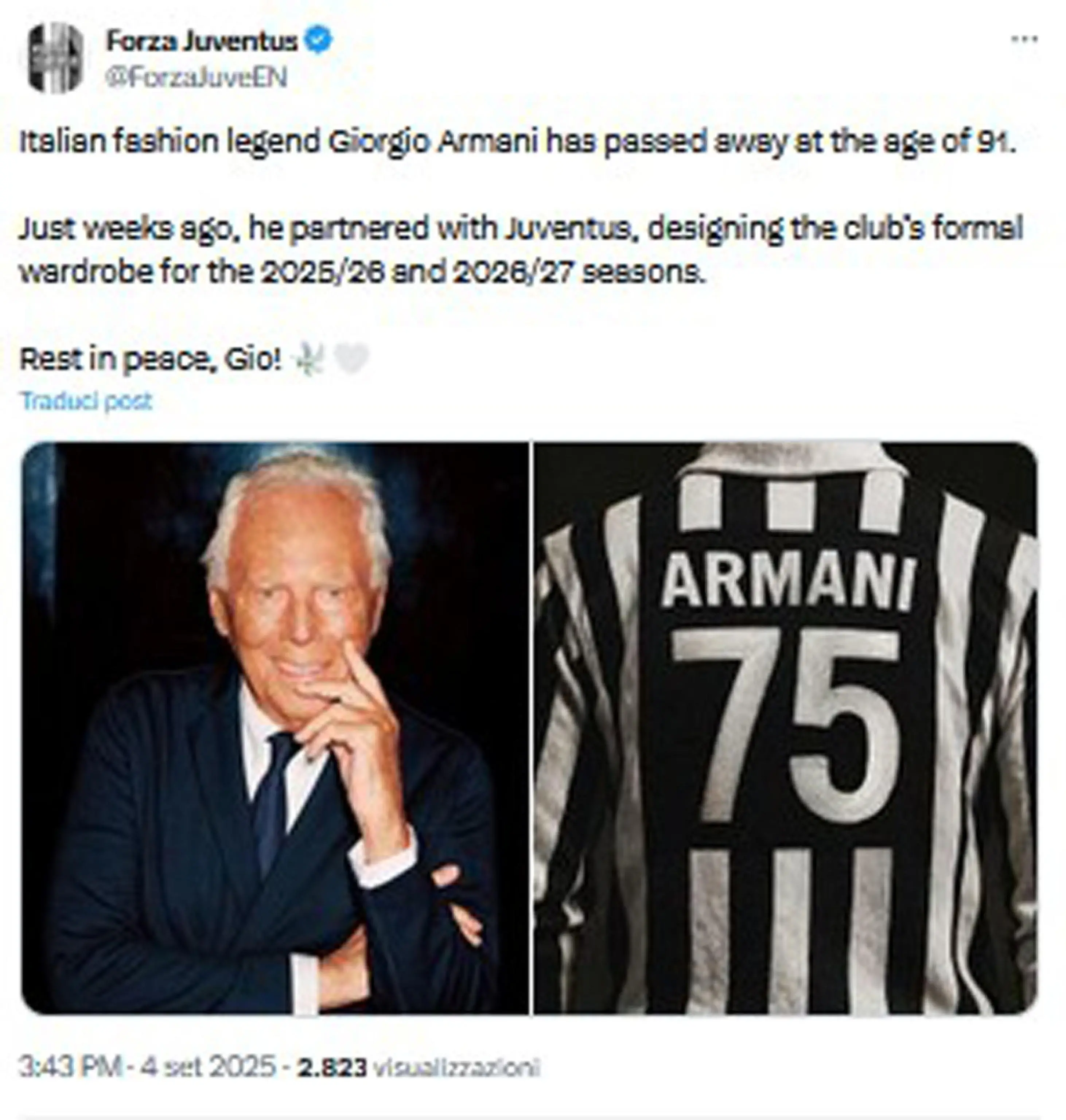 Addio a Giorgio Armani, le foto iconiche