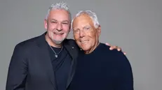 Roberto Baggio e Giorgio Armani (da Instagram)