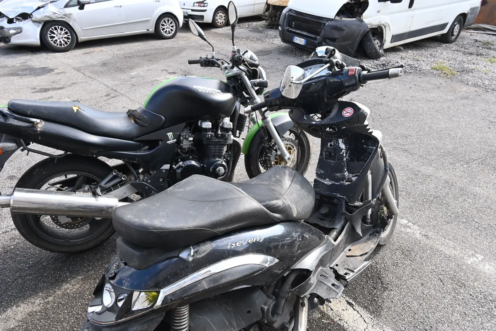 Le due moto coinvolte nell'incidente mortale a Cologne