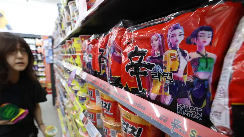 Ormai il film ha invaso anche gli scaffali dei supermercati - Foto Ansa/Epa/Yonhap South Korea Out © www.giornaledibrescia.it