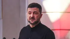 epa12351921 Ukraine's President Volodymyr Zelensky addresses a press conference following the Coalition of the Willing Summit, at the Elysee Palace in Paris, France, 04 September 2025. European leaders and Ukrainian President Volodymyr Zelensky met in Paris on 04 September 2025 in a renewed effort to pressure Russia's President Vladimir Putin after he vowed that Russia will continue fighting in Ukraine if no peace deal is reached. EPA/LUDOVIC MARIN / POOL MAXPPP OUT