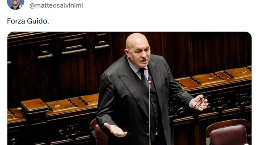 Crosetto ricoverato d'urgenza, post di Salvini