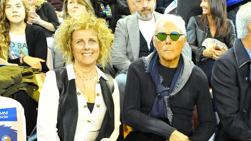 Giorgio Armani e Graziella Bragaglio nel 2016 - Foto New Reporter Checchi © www.giornaledibrescia.it