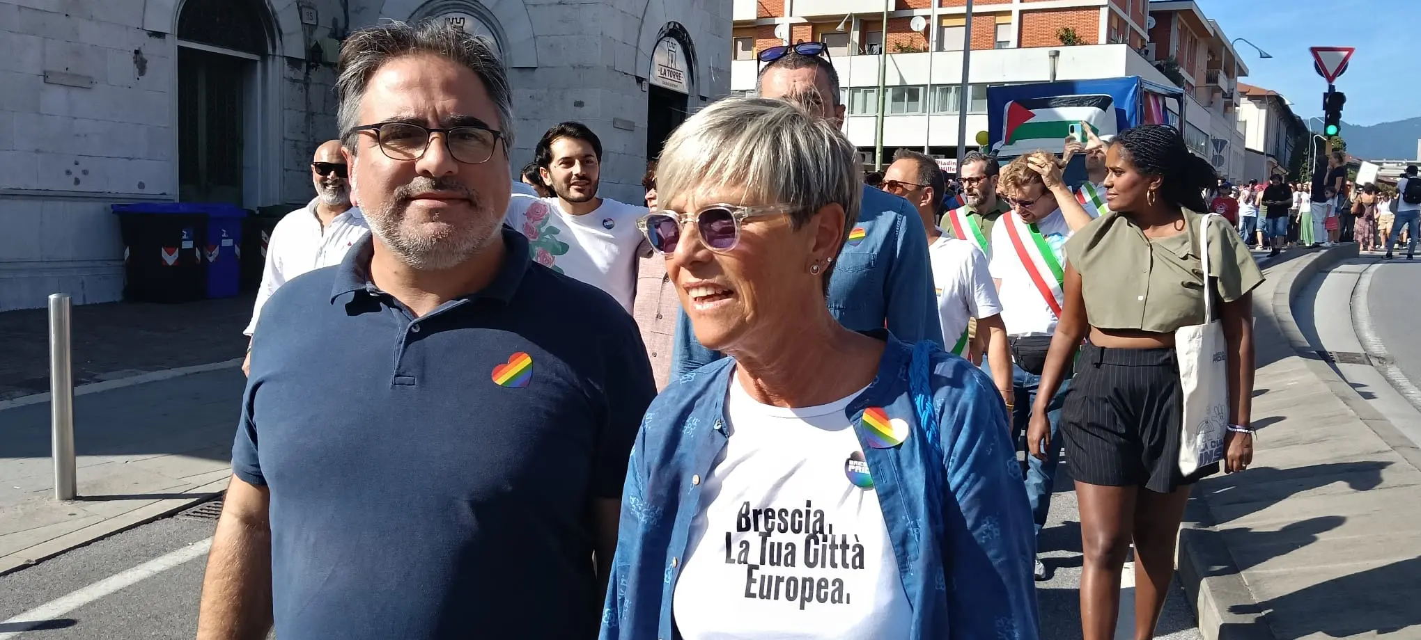 Anche i sindaci e altri amministratori locali hanno partecipato al Brescia Pride