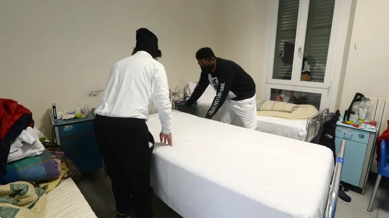 Il dormitorio maschile di Casa San Vincenzo © www.giornaledibrescia.it