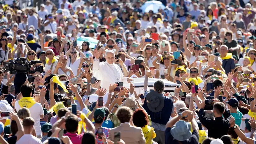 Pope Leo XIV during the Jubilee audience in Saint Peter’s Square at the Vatican, 6 september 2025. ANSA/MASSIMO PERCOSSI