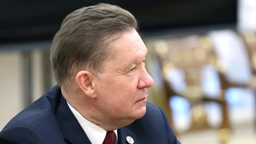 epa11356426 Chairman of the Management Committee and Deputy Chairman of the Board of Directors of Gazprom, Alexey Miller attends a meeting on development of the Russia's fuel and energy industry held by Russian President Vladimir Putin at the Kremlin in Moscow, Russia, 20 May 2024. Gas production in the Russian Federation in January-April increased to 246.4 billion cubic meters, oil production over the same period decreased due to the OPEC+ deal - to 195.7 million tons, said President Vladimir Putin. EPA/ALEXANDER KAZAKOV / SPUTNIK/ KREMLIN POOL MANDATORY CREDIT