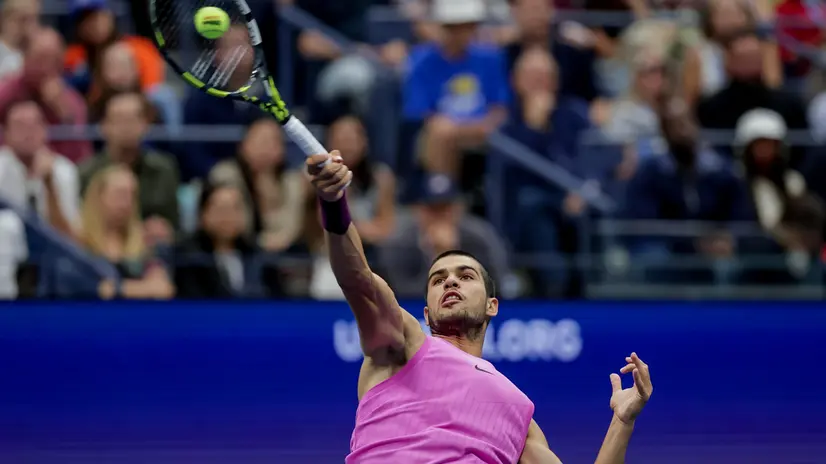 Carlos Alcaraz durante la finale degli Us Open 2025
