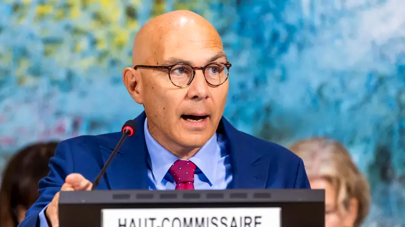 epa12361646 United Nations High Commissioner for Human Rights Volker Turk addresses the Human Rights Council during its 60th session at the European headquarters of the United Nations in Geneva, Switzerland, 08 September 2025. EPA/SALVATORE DI NOLFI