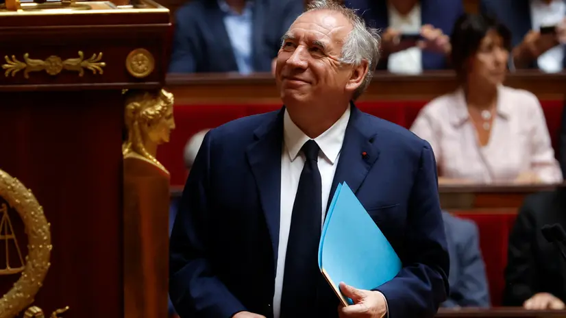 epaselect epa12362511 French Prime Minister Francois Bayrou walks to the rostrum as his government faces a vote of confidence at the French National Assembly in Paris, France, 08 September 2025. The confidence vote comes after the French prime minister activated Article 49.1 of the Constitution. EPA/YOAN VALAT