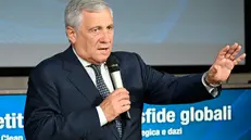 Il ministro degli Esteri, Antonio Tajani, a un incontro in Assolombarda, Milano, 8 settembre 2025. ANSA/DANIEL DAL ZENNARO