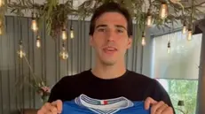 Un frame del videomessaggio di Tonali