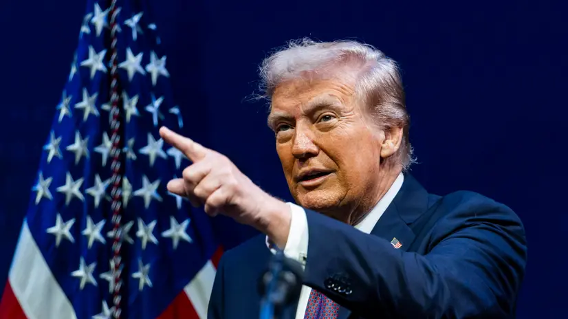 epa12362482 US President Donald Trump speaks at the religious liberty commission at the Museum of the Bible in Washington, DC, USA, 08 September 2025. Trump spoke about religion in schools, limiting transgender surgeries, and his administration's attempt to end what he termed the woke agenda. EPA/JIM LO SCALZO / POOL