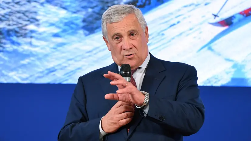 Il ministro degli Affari Esteri e della Cooperazione Internazionale Antonio Tajani alla seconda edizione della Giornata dello Sport Italiano nel Mondo a Villa Madama Roma, 09 settembre 2025 ANSA/FABIO CIMAGLIA