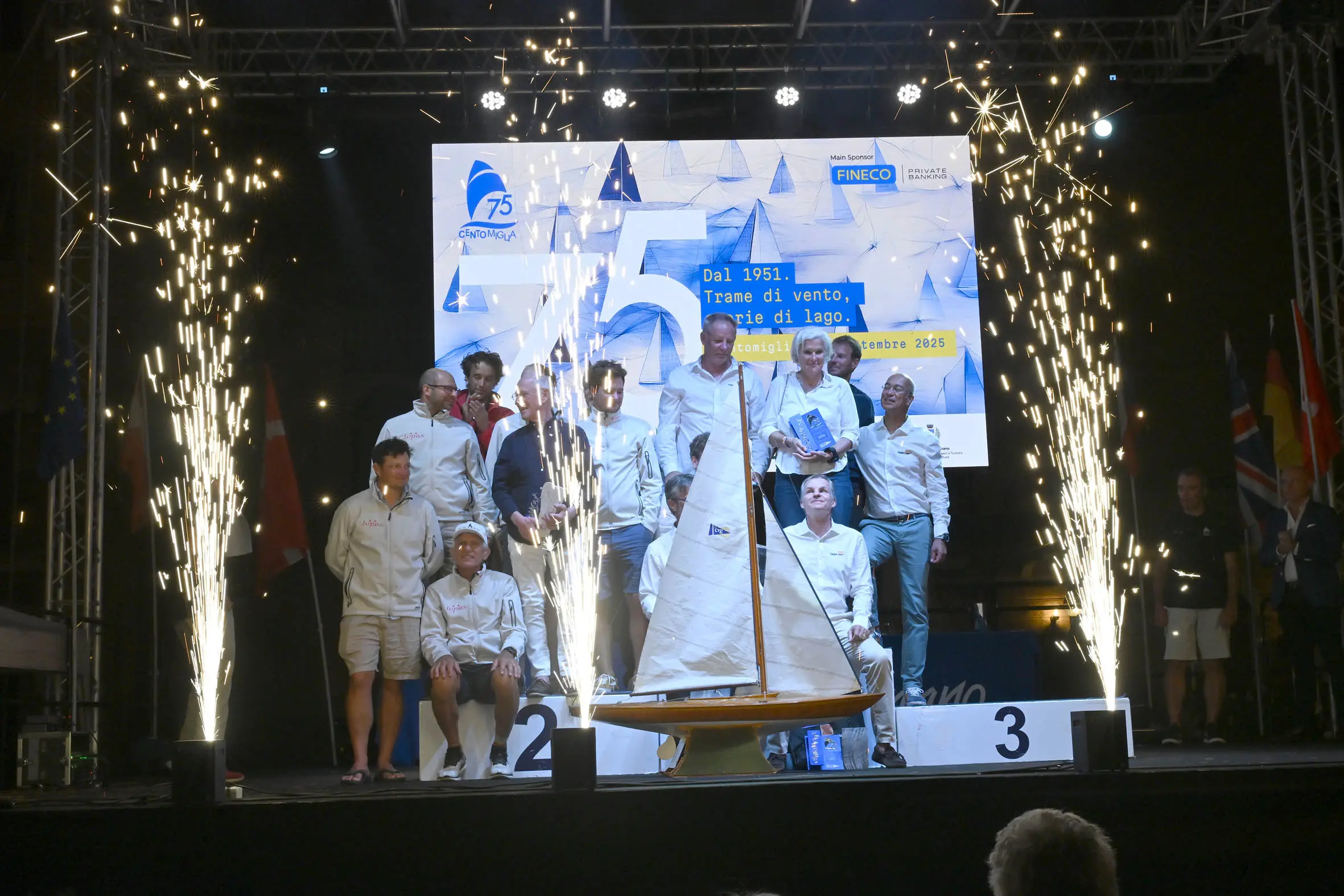 SPORT VELA BOGLIACO 75 CENTOMIGLIA REGATA TROFEO GORLA PREMIAZIONI NELLA FOTO CARPEDIEM E TOPAS SQUIRT 7/09/2025 newreporter©favretto