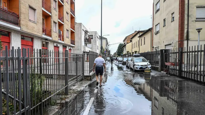 Quartiere Ponte Lambro esondazione fiume Lambro, Milano,5 Settembre 2024, Ansa/Andrea Fasani
