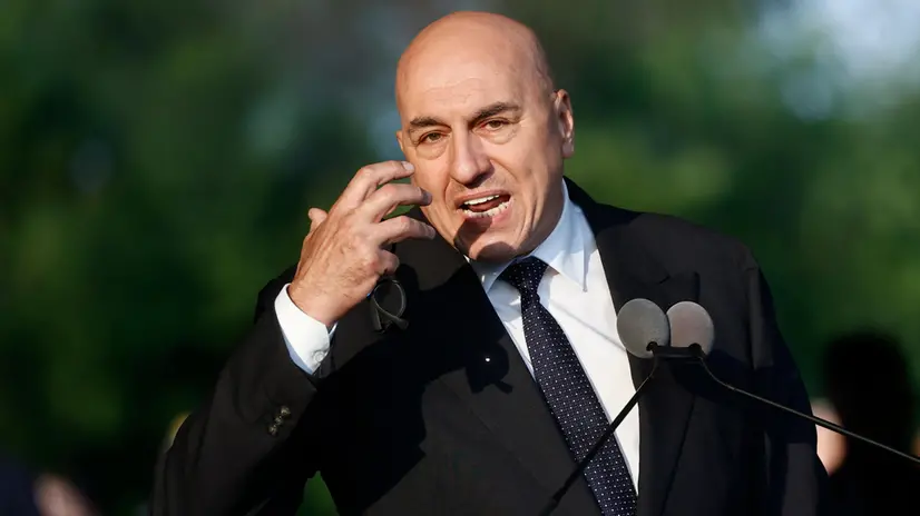 Il ministro della Difesa Guido Crosetto durante la celebrazione della fondazione dell’Arma dei Carabinieri, presso Piazza di Siena, Roma, 05 giugno 2025, ANSA/VINCENZO LIVIERI