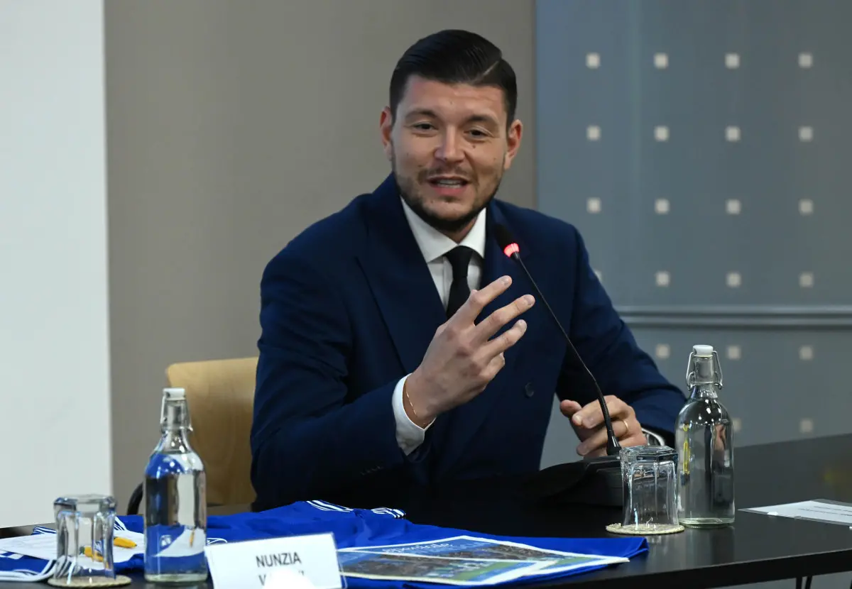 SPORT SALA LIBRETTI INCONTRO CON GIUSEPPE PASINI UNION BRESCIA NELLA FOTO MOMENTI DELL'INCONTRO MATTEO OXILIA 10/09/2025 newreporter©favretto