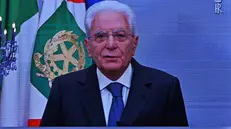 Video message from the President of the Italian Republic, Sergio Mattarella on the occasion of the second day of the 51th Ambrosetti Forum "The current and future scenario for competitive strategies". Cernobbio, Italy, 06 September 2025. ANSA/MICHELE MARAVIGLIA
