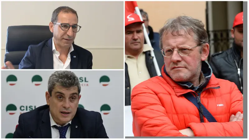 I segretari delle sigle sindacali bresciane © www.giornaledibrescia.it