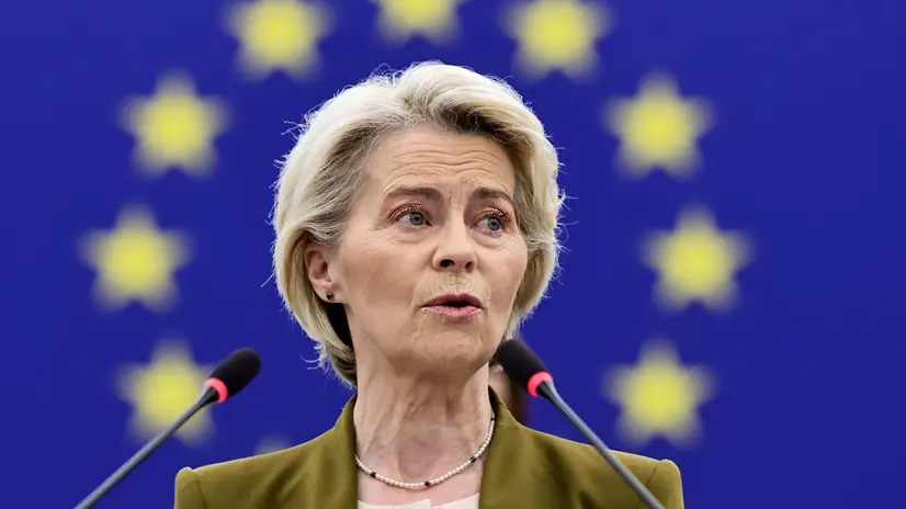 Ursula von der Leyen a Strasburgo - Foto Ansa © www.giornaledibrescia.it