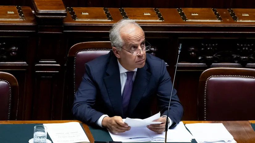 Il ministro dell’interno Matteo Piantedosi, durante il Question time alla camera dei deputati. Roma, 10 settembre 2025 ANSA/MASSIMO PERCOSSI