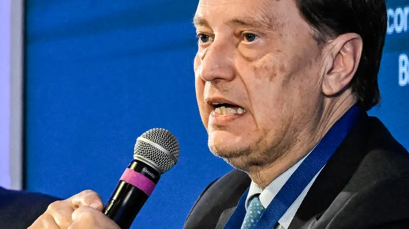 Il ministro dei Rapporti con il Parlamento Luca Ciriani ospite a Napoli alla kermesse di Ecr party, 11 LUGLIO 2025. ANSA / CIRO FUSCO