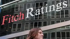epa10781813 The offices of Fitch Ratings, one of three major credit rating agencies, in New York, New York, USA, 02 August 2023. Fitch downgraded the United States government credit rating from AAA to AA+, a change the company partially attributed to politics around the recent debt ceiling standoff. EPA/JUSTIN LANE