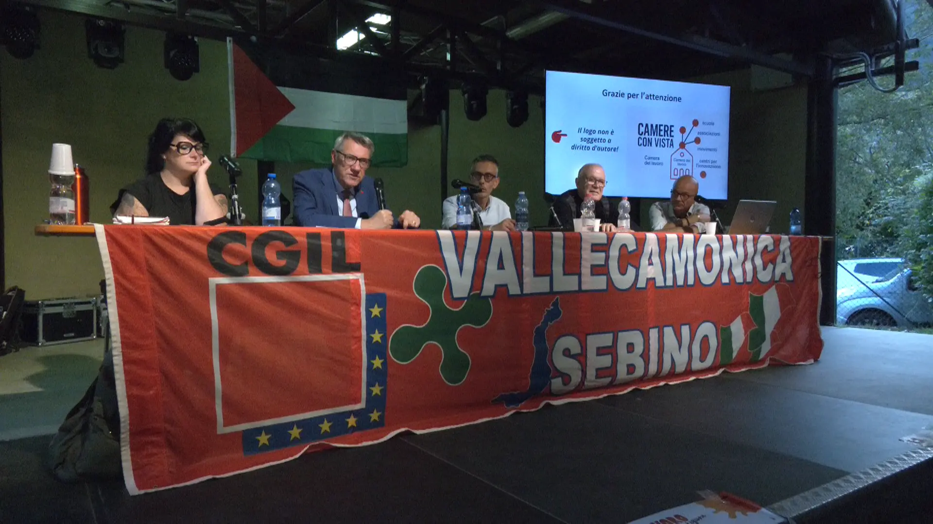 Maurizio Landini alla festa della Cgil in Valle Camonica