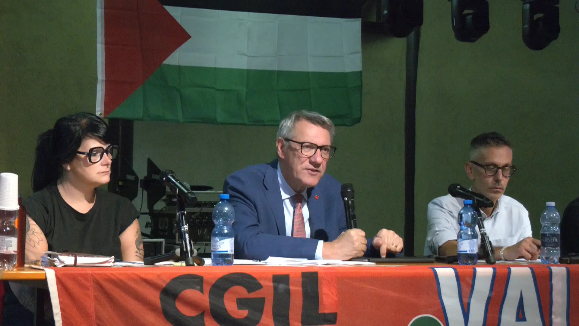 Maurizio Landini alla festa della Cgil in Valle Camonica