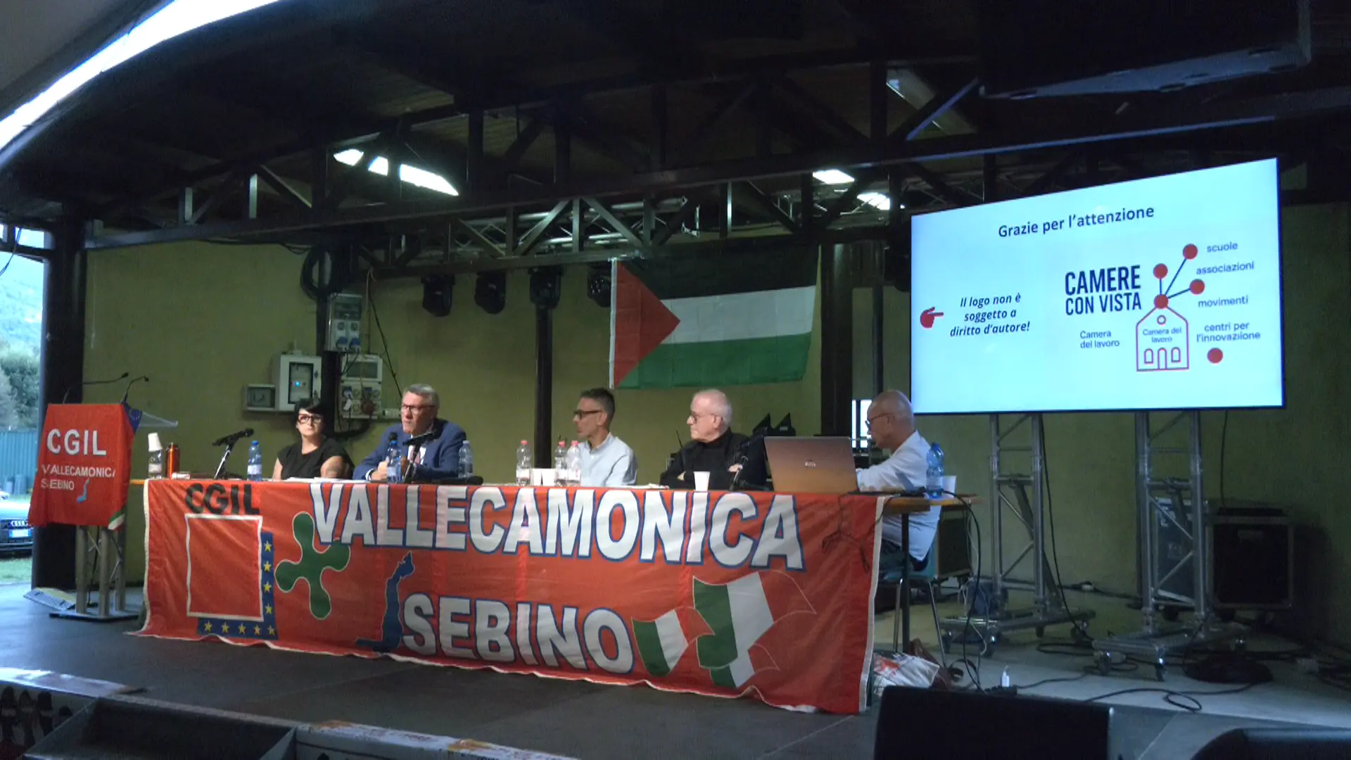 Maurizio Landini alla festa della Cgil in Valle Camonica