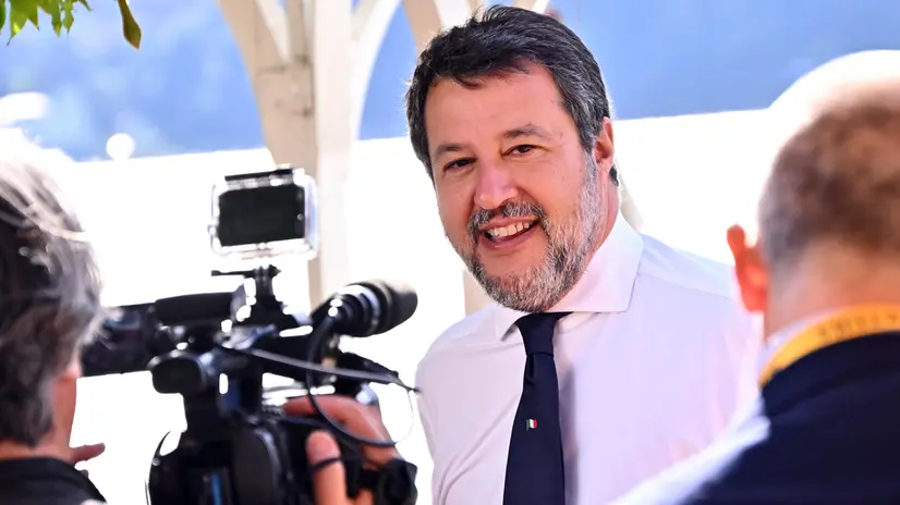 Matteo Salvini (Vice President of the Council of Ministers of Italy and Minister of Infrastructure and Transport) on the occasion of the third day of the 51th Ambrosetti Forum "The current and future scenario for competitive strategies". Cernobbio, Italy, 07 September 2025. ANSA/MICHELE MARAVIGLIA