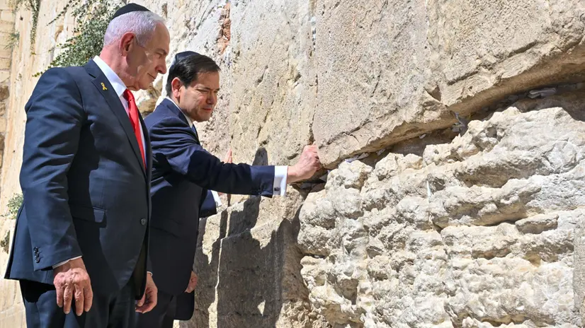 A Gerusalemme Benyamin Netanyahu e Marco Rubio - Ansa © www.giornaledibrescia.it