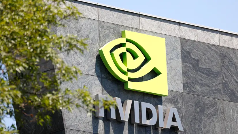 epa12232737 Exterior view and signage at Nvidia Corporation headquarters campus in Santa Clara, California, USA, 11 July 2025. Nvidia becomes the world’s first four trillion dollar company. EPA/JOHN G. MABANGLO