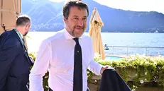 Matteo Salvini (Vice President of the Council of Ministers of Italy and Minister of Infrastructure and Transport) on the occasion of the third day of the 51th Ambrosetti Forum "The current and future scenario for competitive strategies". Cernobbio, Italy, 07 September 2025. ANSA/MICHELE MARAVIGLIA