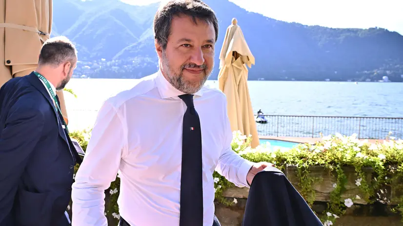 Matteo Salvini (Vice President of the Council of Ministers of Italy and Minister of Infrastructure and Transport) on the occasion of the third day of the 51th Ambrosetti Forum "The current and future scenario for competitive strategies". Cernobbio, Italy, 07 September 2025. ANSA/MICHELE MARAVIGLIA